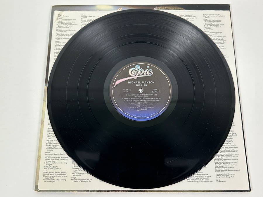 Vintage Michael Jackson Thriller Vinyl Record [Photo 8]