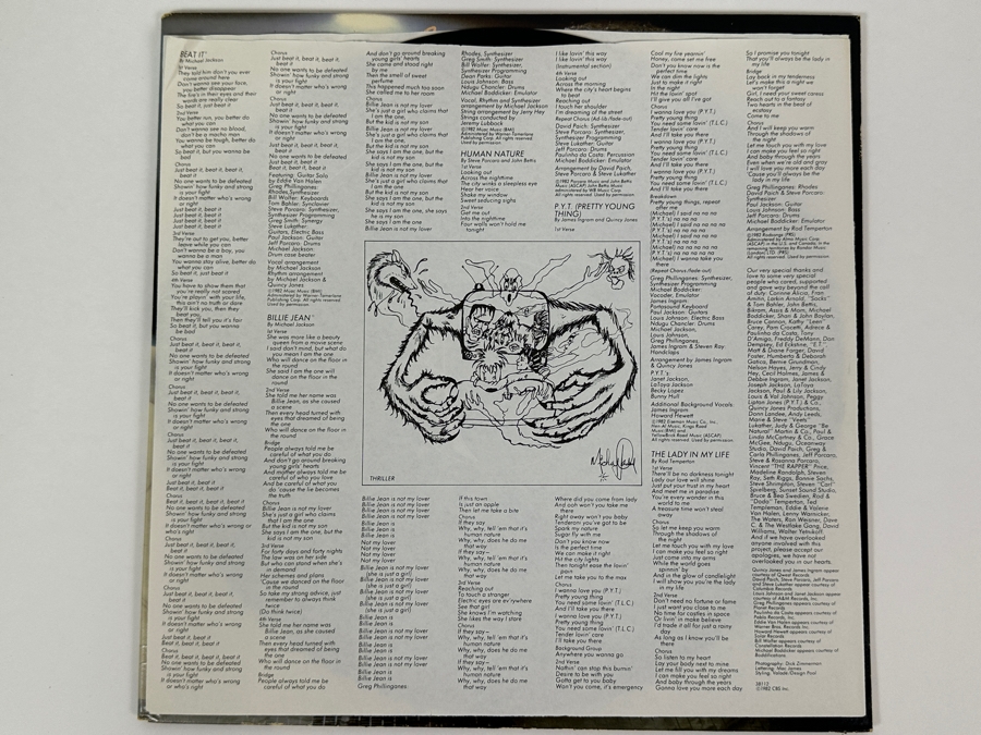 Vintage Michael Jackson Thriller Vinyl Record [Photo 4]