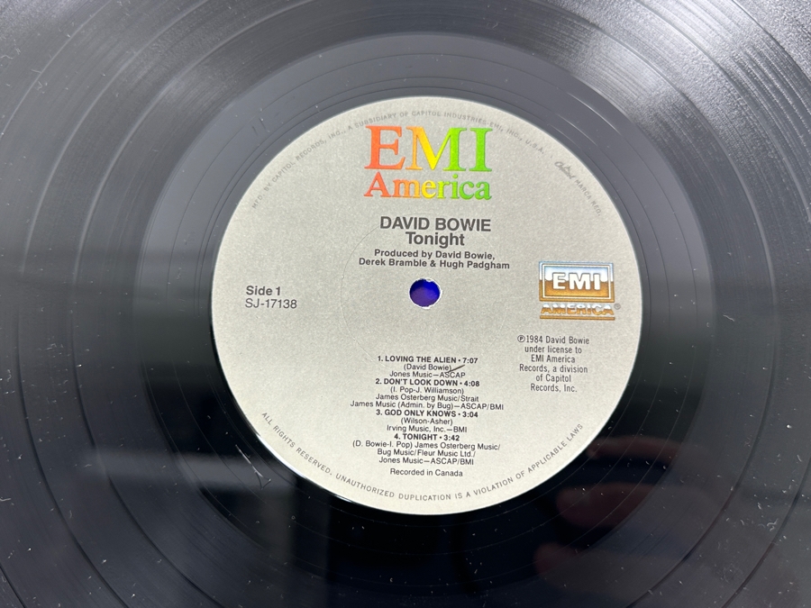 Vintage David Bowie Tonight Vinyl Record [Photo 6]