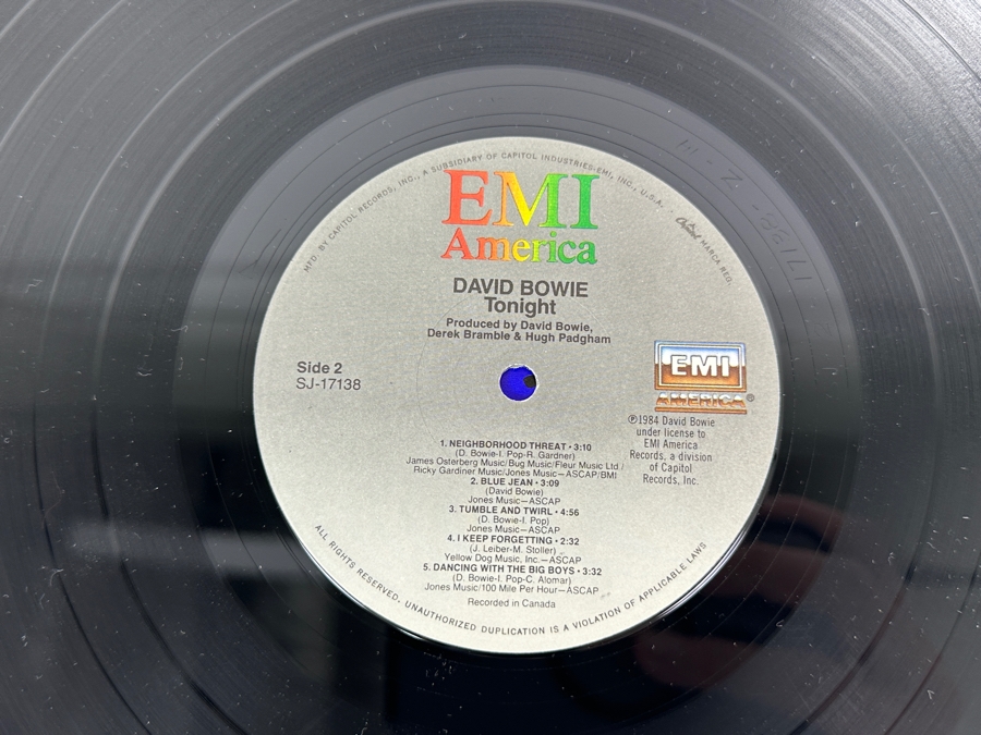 Vintage David Bowie Tonight Vinyl Record [Photo 8]