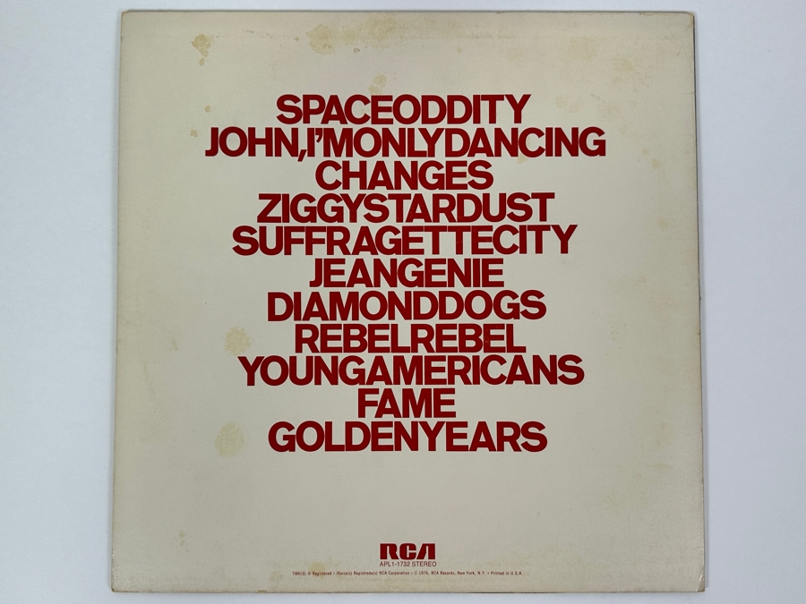 Vintage David Bowie ChangesOneBowie Vinyl Record [Photo 2]