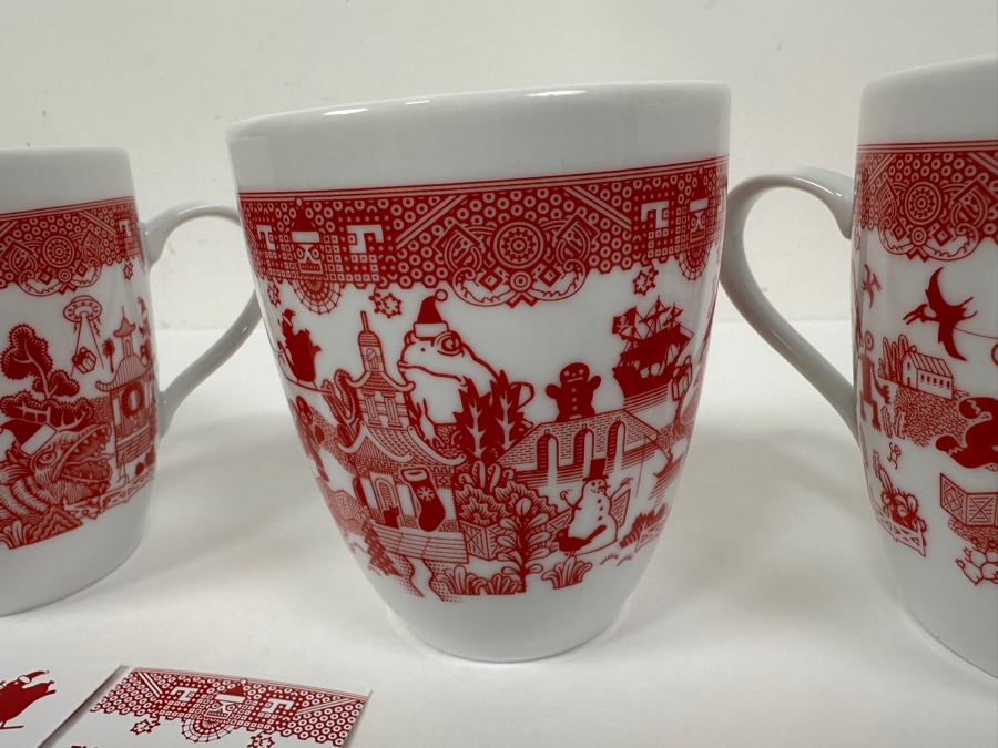 (4) New Calamityware Coffee Cups Designed By Don Moyer Made In Poland 2020 4H [Photo 6]
