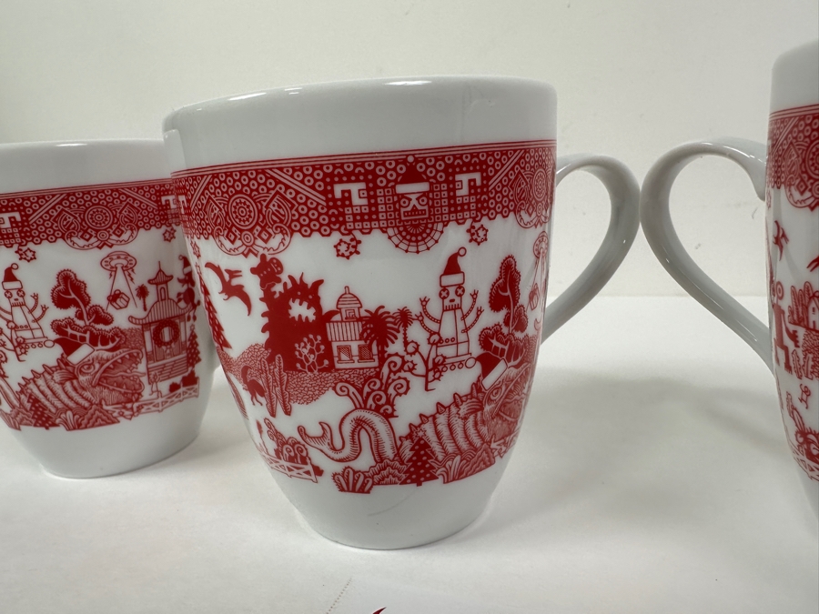 (4) New Calamityware Coffee Cups Designed By Don Moyer Made In Poland 2020 4H [Photo 4]