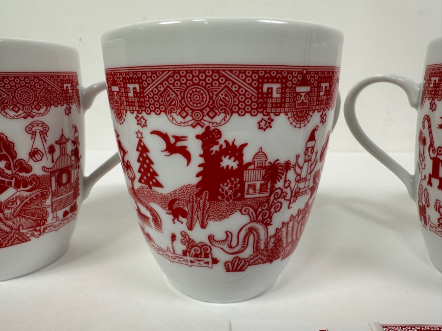 (4) New Calamityware Coffee Cups Designed By Don Moyer Made In Poland 2020 4H [Photo 3]
