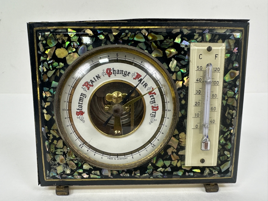 Paua Shell Weather Station Made In New Zealand 4.5W X 3.75H [Photo 2]