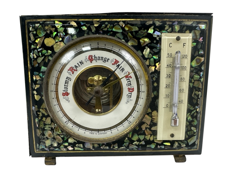 Paua Shell Weather Station Made In New Zealand 4.5W X 3.75H [Photo 1]