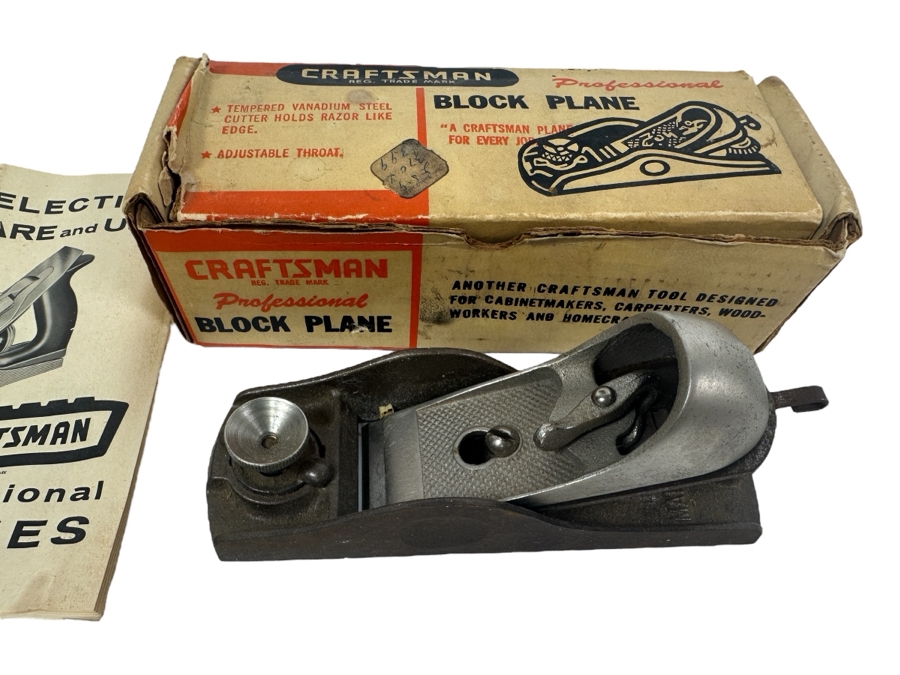 Vintage Craftsman Block Plane With Original Box & Instructions [Photo 1]