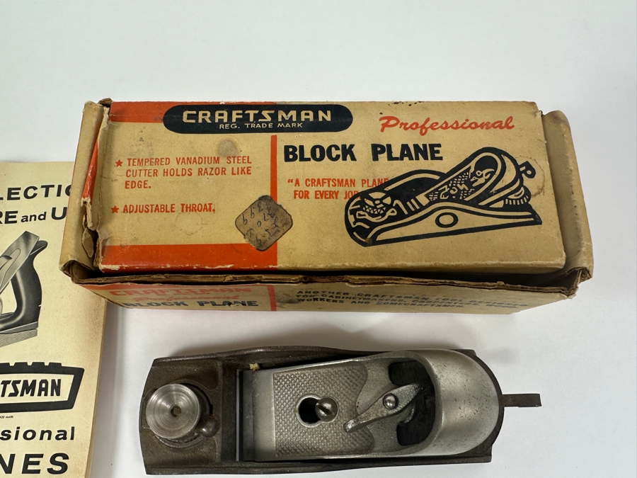 Vintage Craftsman Block Plane With Original Box & Instructions [Photo 4]