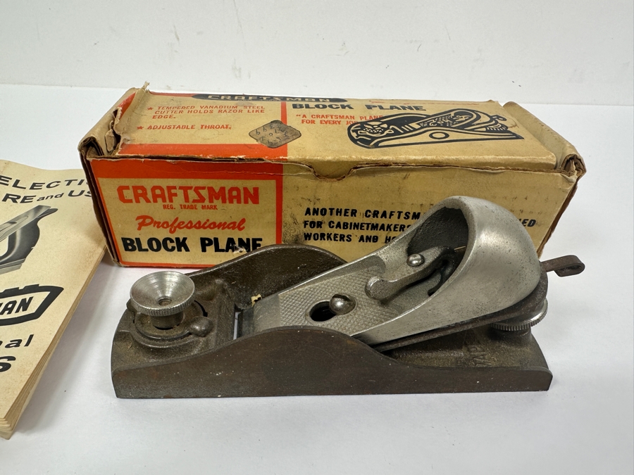 Vintage Craftsman Block Plane With Original Box & Instructions [Photo 3]