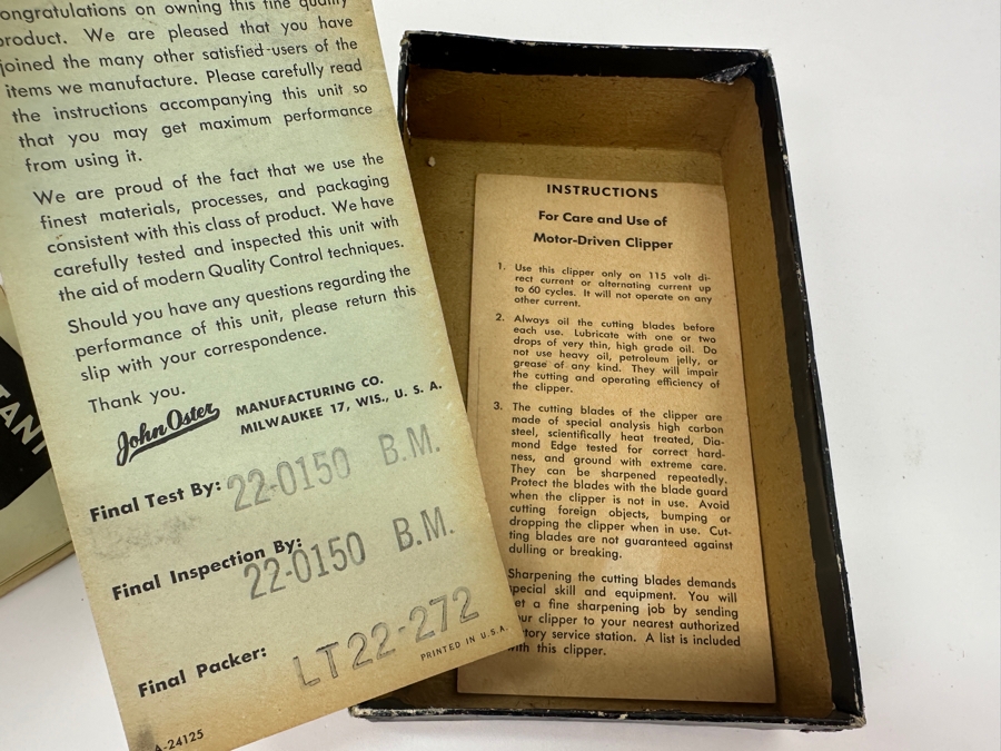 Vintage Marks Barbers Hair-Clippers With Original Box Made In Germany [Photo 7]