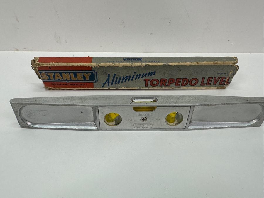 Vintage Stanley Aluminum Torpedo Level With Box [Photo 2]