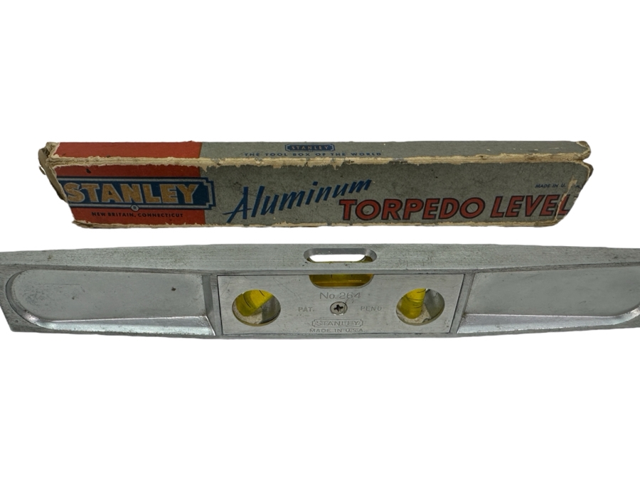 Vintage Stanley Aluminum Torpedo Level With Box [Photo 1]