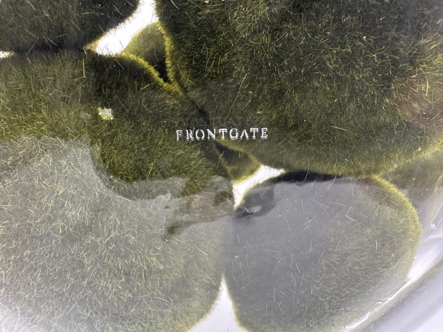 Pair Of Large Frontgate Gold Rim Glass Bowls 10'H And Pair Of Gold Tone Metal 8' Vases [Photo 6]