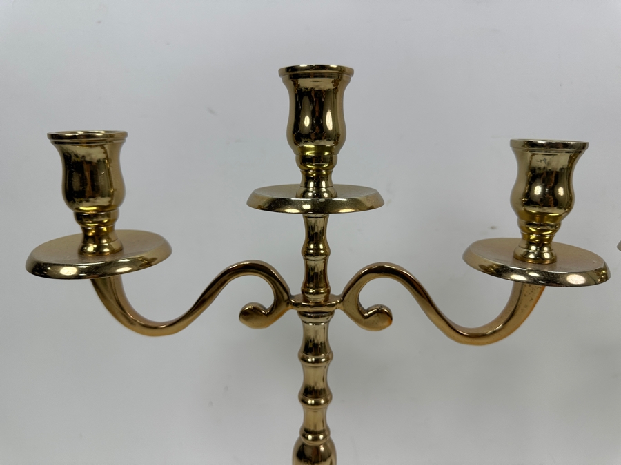 Pair Of Gold Tone Godinger 15' Candelabras [Photo 4]