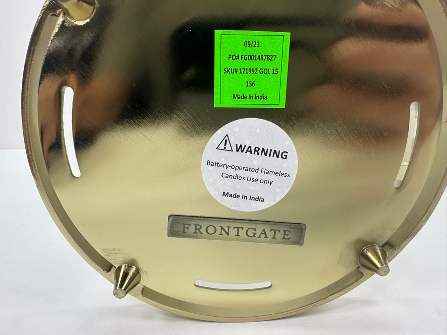 Pair Of New Frontgate Gold Tone Hanging Lanterns 15.5H [Photo 5]