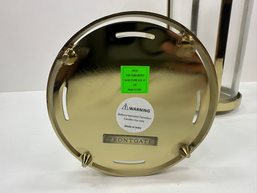 Pair Of New Frontgate Gold Tone Hanging Lanterns 15.5H [Photo 4]