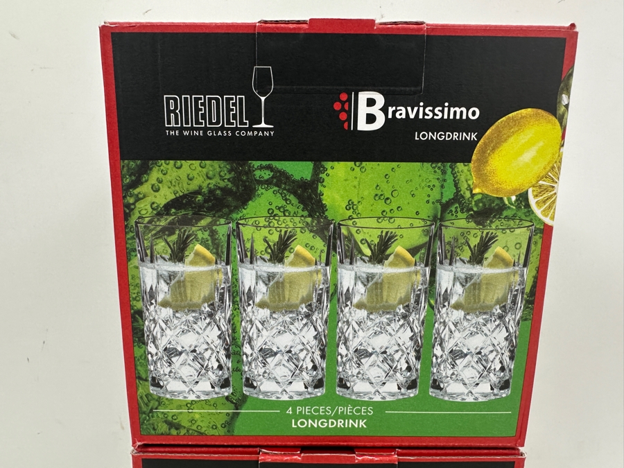 (8) Riedel Bravissimo Longdrink Crystal Glasses With Original Boxes [Photo 2]