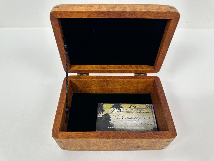 Handcrafted Hawaiian Koa Wooden Box Woodcraft By Roy Tsumoto 6W X 4D X 3H Retails $135 [Photo 5]