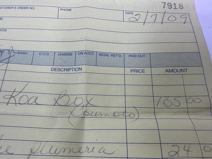 Handcrafted Hawaiian Koa Wooden Box Woodcraft By Roy Tsumoto 6W X 4D X 3H Retails $135 [Photo 8]