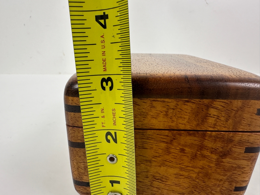 Handcrafted Hawaiian Koa Wooden Box Woodcraft By Roy Tsumoto 6W X 4D X 3H Retails $135 [Photo 11]