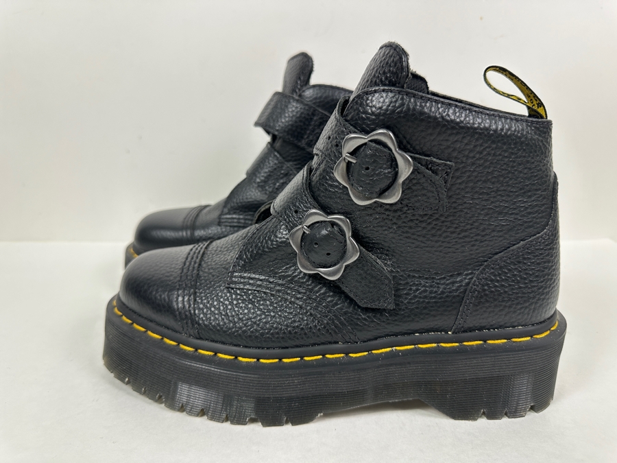 New Dr. Martens Boots Devon Flower Ankle Boot Size 41- US Men's 8 /US Women's 10 [Photo 2]