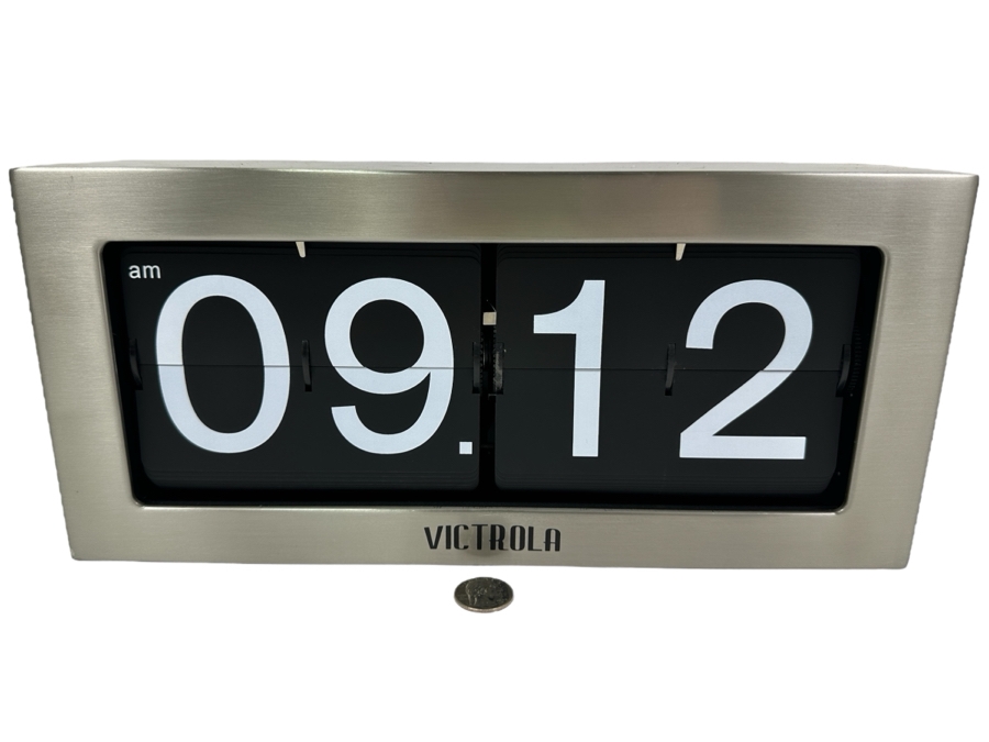 Victrola Flip Clock Model VC-425 14.25W X 3.5D X 6.5H