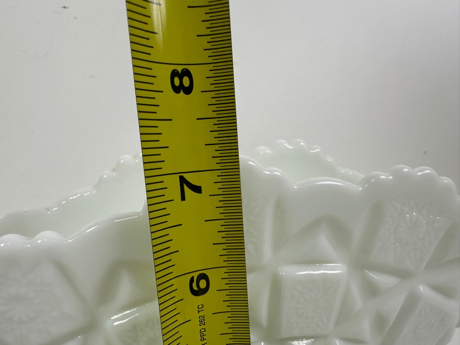 (2) Westmoreland Milk Glass: Cachepot Planter 4H And Vase 7H [Photo 8]