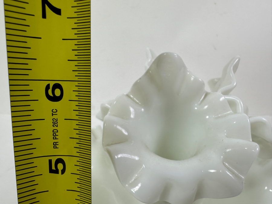Vintage Fenton Milk Glass Hobnail Epergne 8W X 6H [Photo 11]