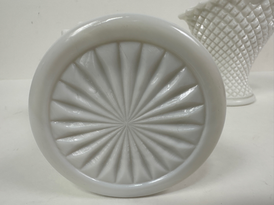 Pair Of Westmoreland Milk Glass Baskets 9”H [Photo 5]