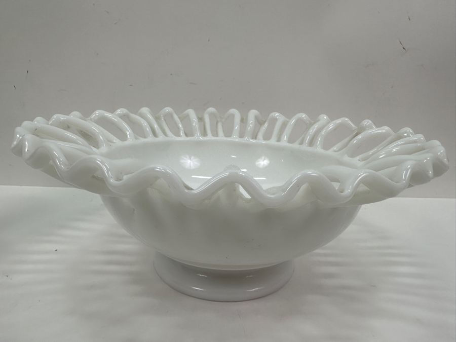 (3) Vintage Milk Glass Footed Bowls [Photo 14]