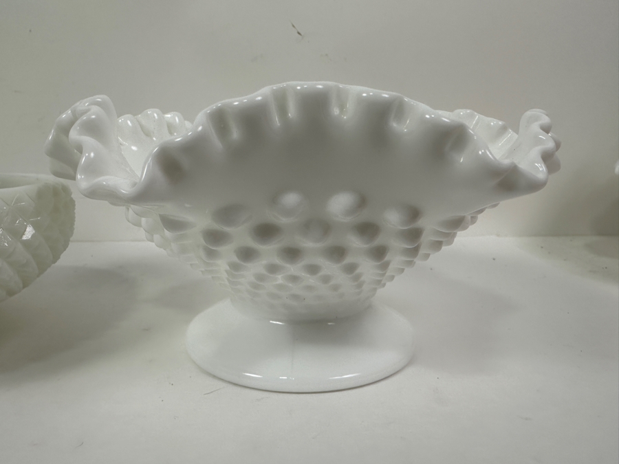 (3) Vintage Milk Glass Footed Bowls [Photo 6]
