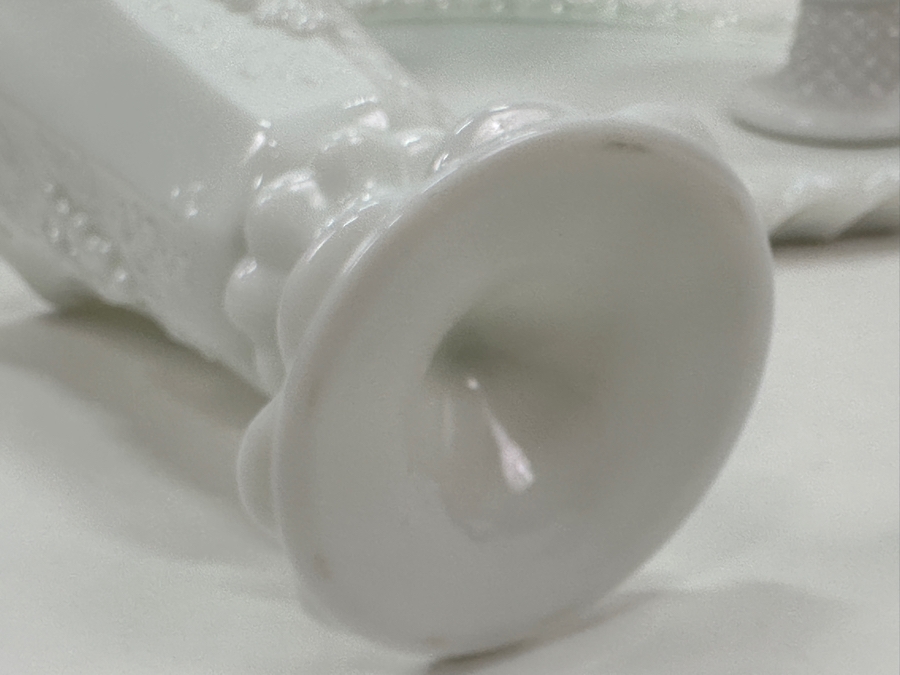 Westmoreland Milk Glass Tray 13.5W And (3) Milk Glass Footed Cups [Photo 9]