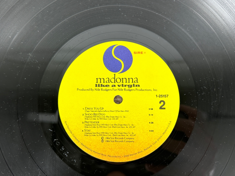 Vintage Madonna Like A Virgin Vinyl Record 1984 Sire Records [Photo 7]