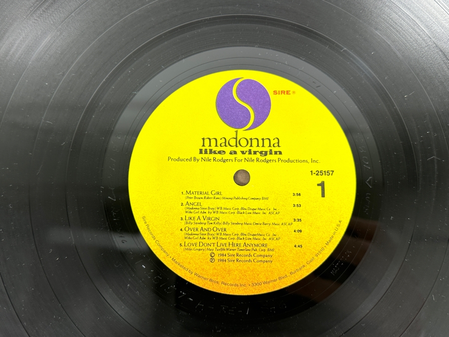 Vintage Madonna Like A Virgin Vinyl Record 1984 Sire Records [Photo 5]