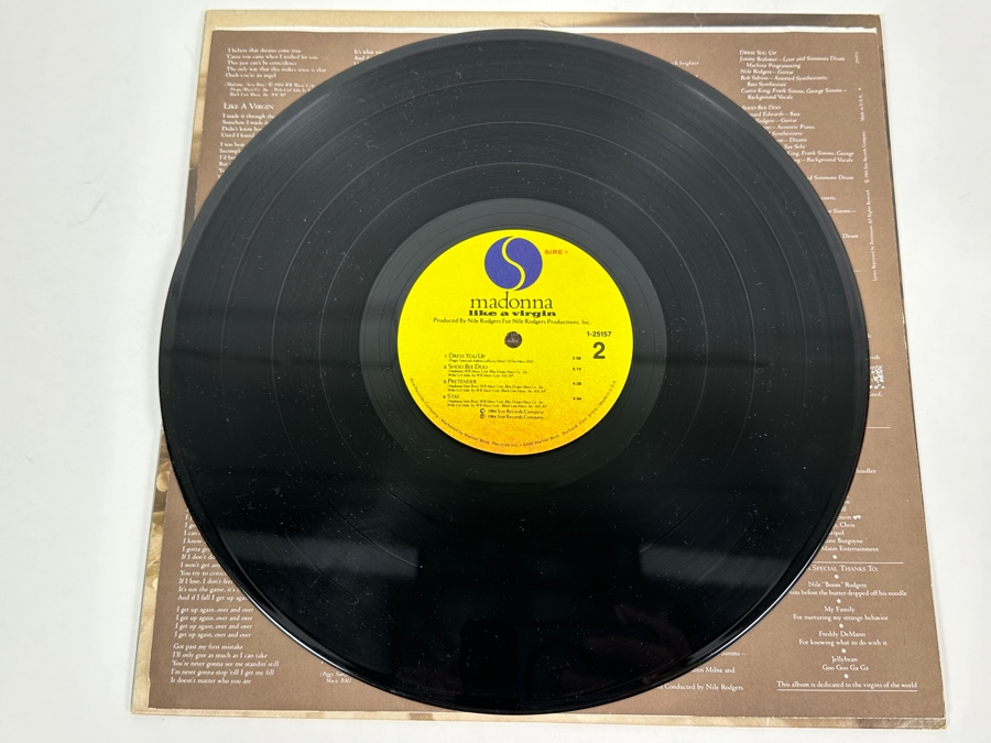 Vintage Madonna Like A Virgin Vinyl Record 1984 Sire Records [Photo 6]