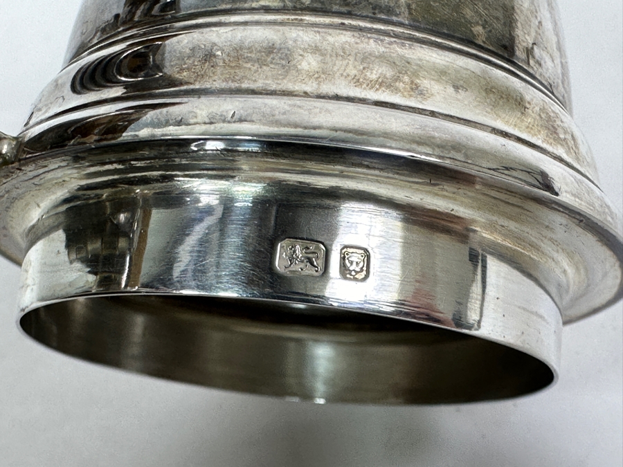 Vintage 1969 Wakely & Wheeler (W&W) London England Sterling Silver Coffee Pot 10”H 712g Approximate Silver Melt Value $720+ [Photo 9]