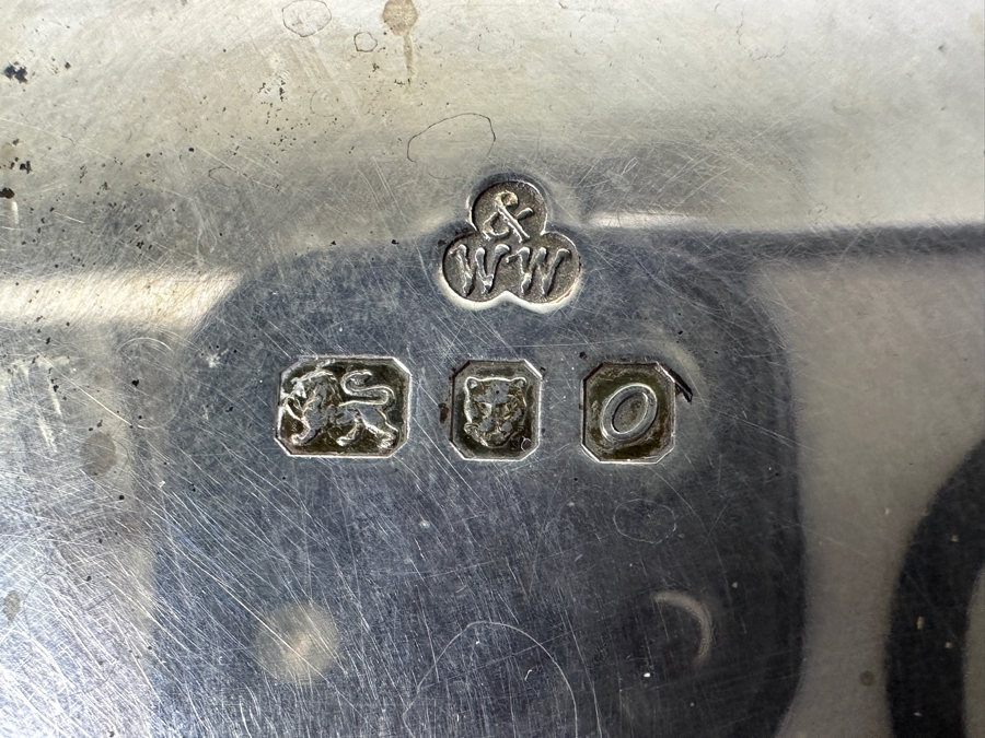 Vintage 1969 Wakely & Wheeler (W&W) London England Sterling Silver Coffee Pot 10”H 712g Approximate Silver Melt Value $720+ [Photo 7]