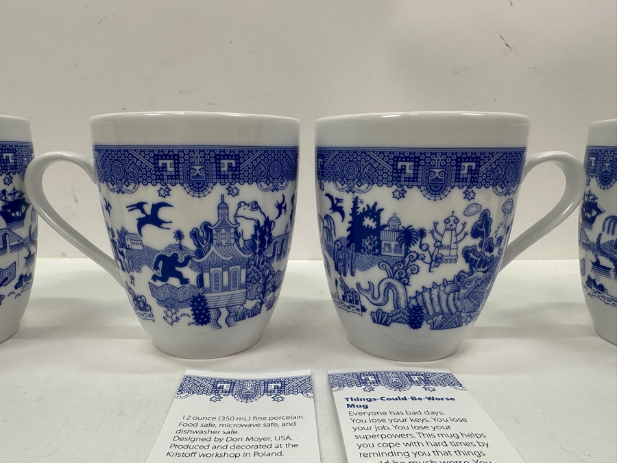 (4) New Calamityware Coffee Cups Designed By Don Moyer Made In Poland 4H [Photo 4]