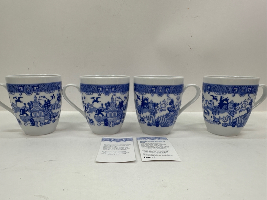(4) New Calamityware Coffee Cups Designed By Don Moyer Made In Poland 4H [Photo 5]