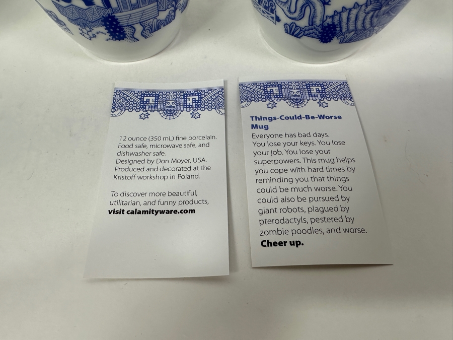 (4) New Calamityware Coffee Cups Designed By Don Moyer Made In Poland 4H [Photo 6]