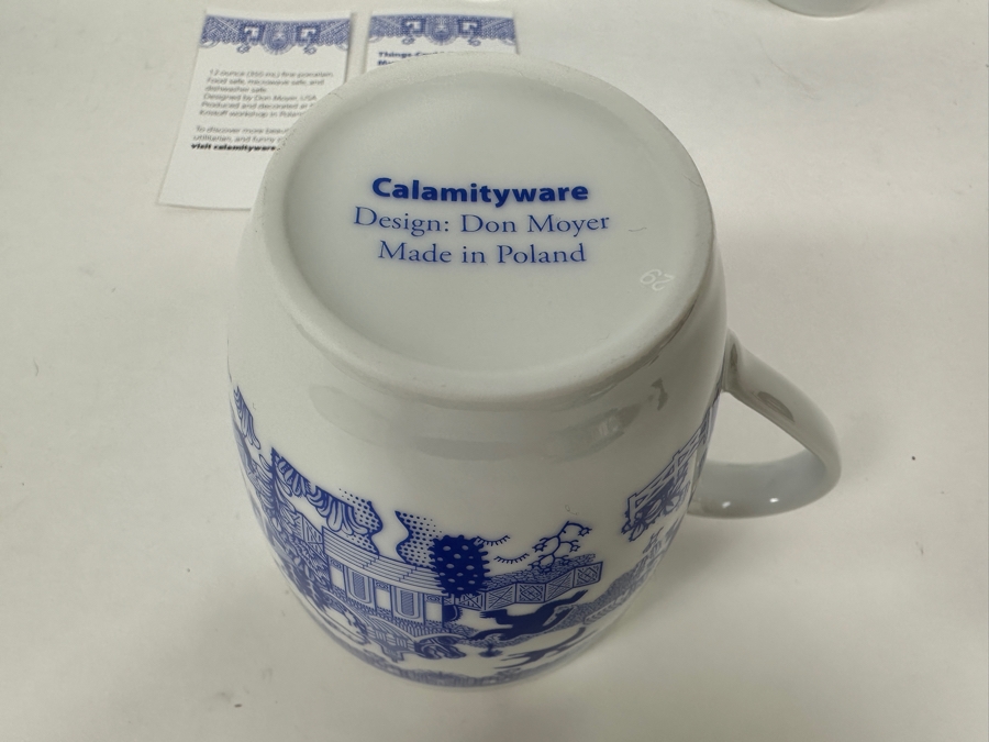(4) New Calamityware Coffee Cups Designed By Don Moyer Made In Poland 4H [Photo 7]