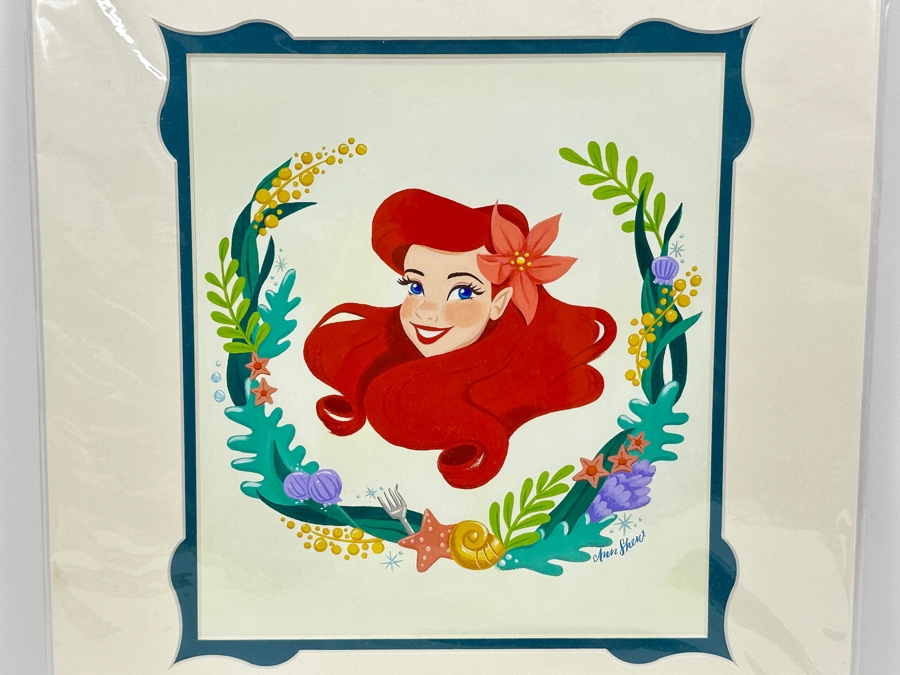 The Art Of Disney Theme Parks Ann Shen Print Titled “The Girl With Fins” The Little Mermaid 9 X 10 [Photo 1]