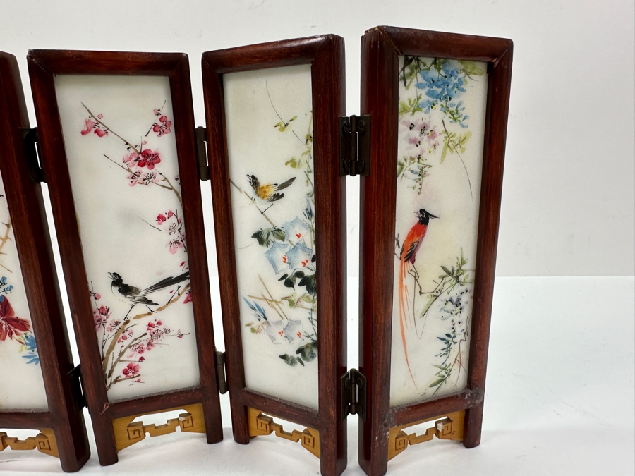 Small Hand Painted Japanese Porcelain Screens Double-Sided 9W X 6.5H [Photo 13]
