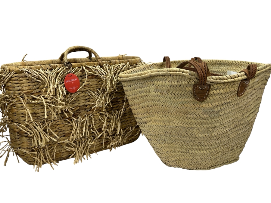 Pair Of New Woven Tote Bags 20'W & 24'W [Photo 1]