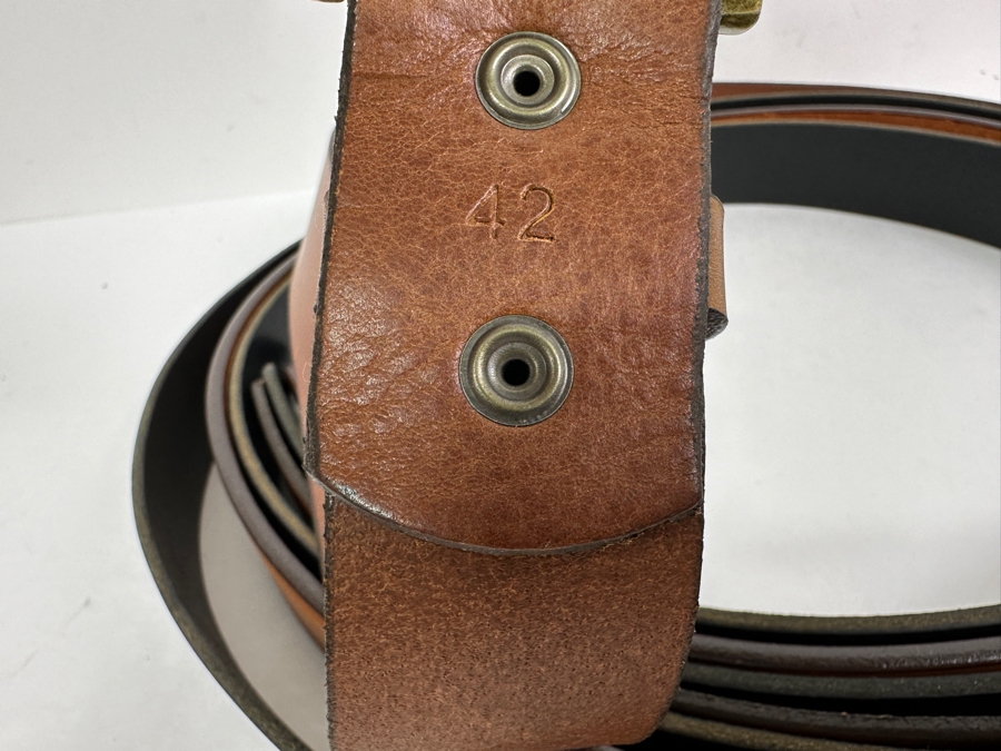 (4) New Men's Leather Belts Brenneman's Leather Goods Size 42 [Photo 4]