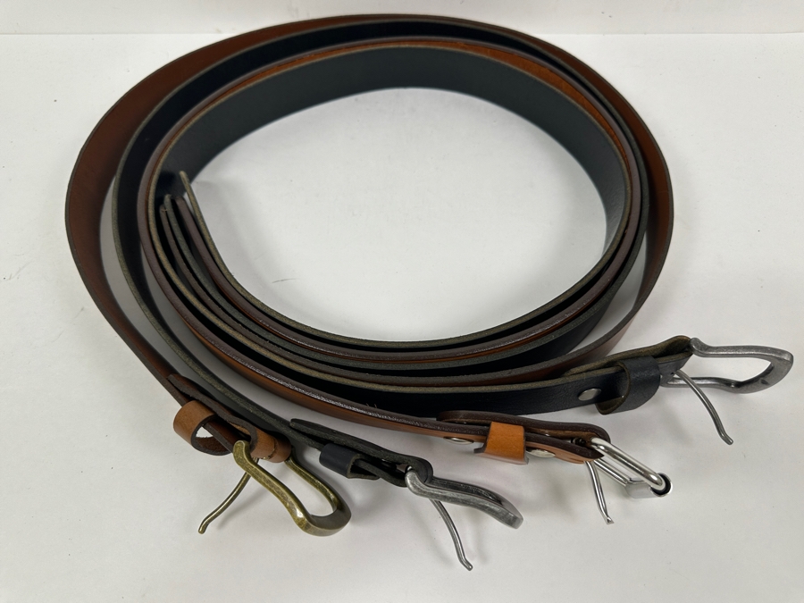 (4) New Men's Leather Belts Brenneman's Leather Goods Size 42 [Photo 3]