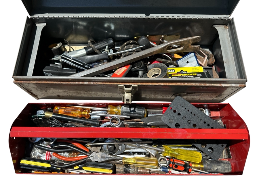 Vintage Sears Craftsman Portable Toolbox Filled With Tools - See Photos [Photo 1]
