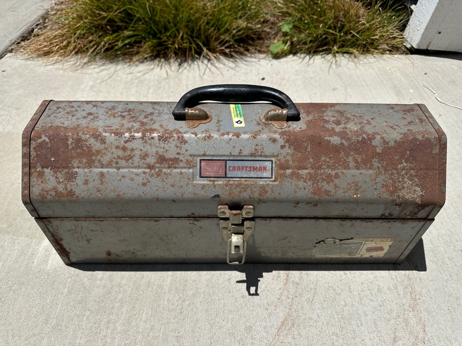 Vintage Sears Craftsman Portable Toolbox Filled With Tools - See Photos [Photo 2]
