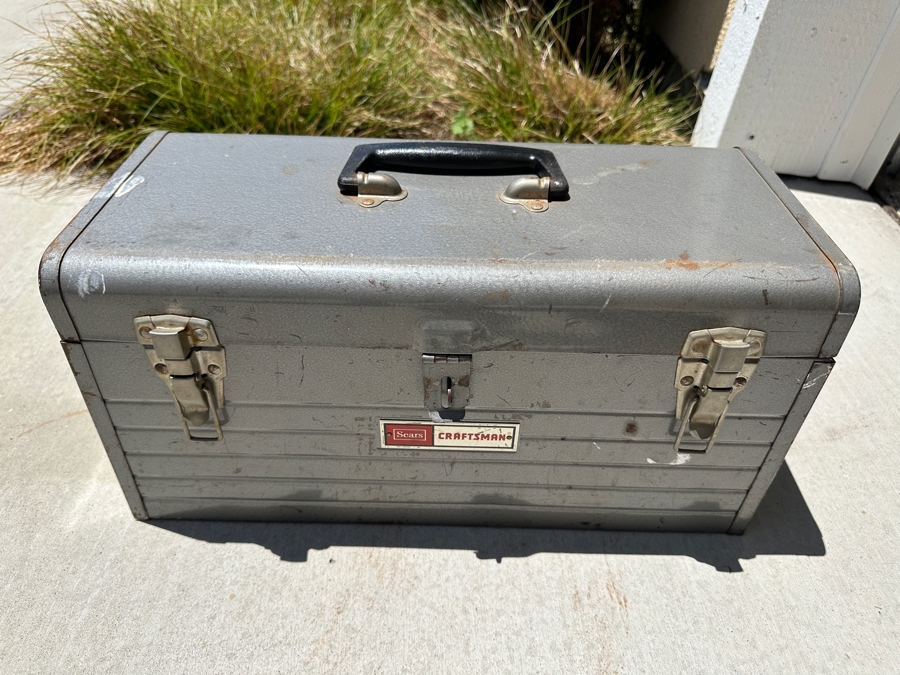 Vintage Sears Craftsman Portable Toolbox Filled With Tools - See Photos [Photo 2]