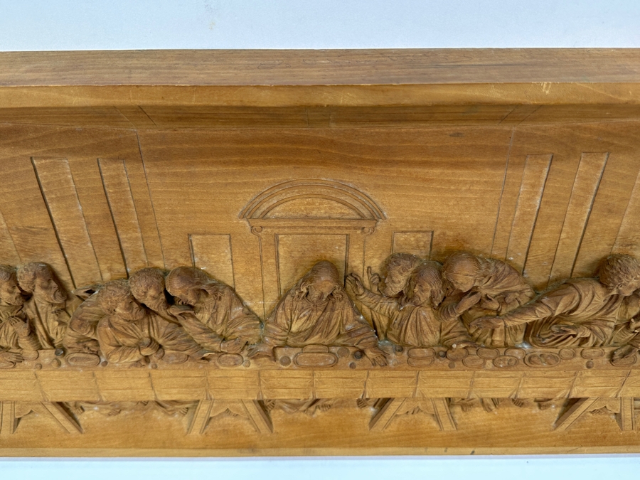 Relief Carved Wooden Sculpture Of The Last Supper 23.5W X 12H X 2D [Photo 13]